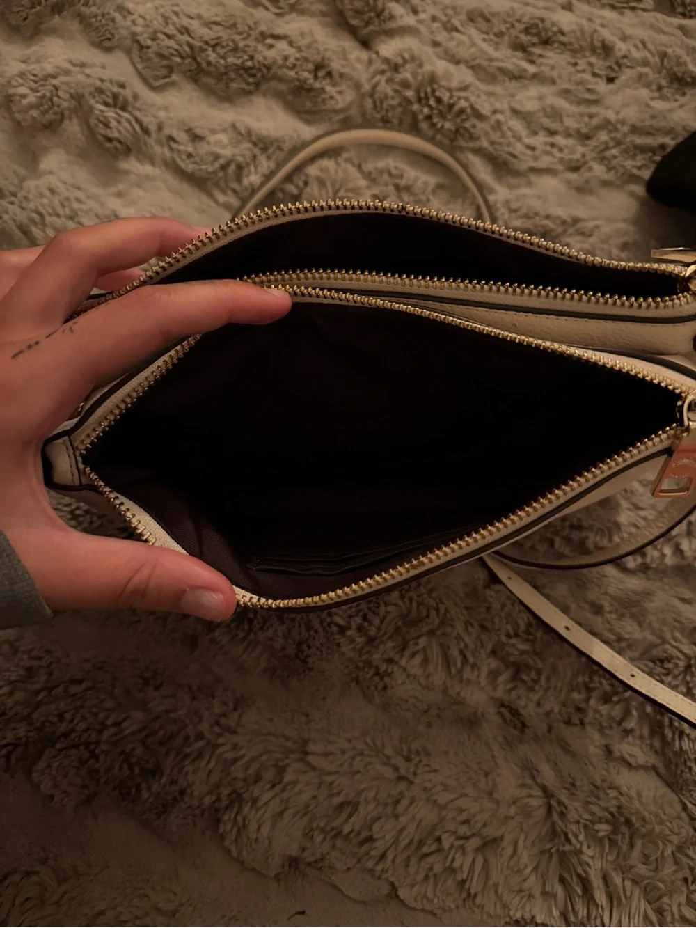 Coach Pebbled Leather Crossbody in Cream
